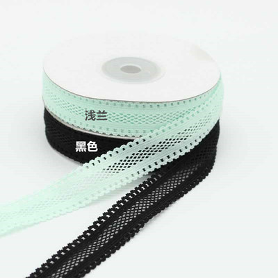 藍鳥 1.8cm蕾絲彈力帶 網(wǎng)眼松緊帶 鏤空彈性織帶 嬰兒發(fā)帶 廠家